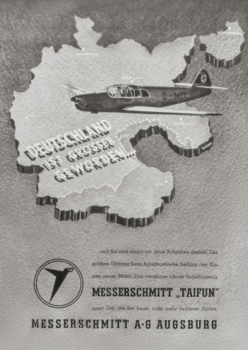 preview 1938 ca. Werbung Messerschmidt Taifun 1938