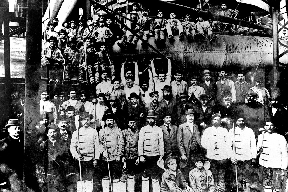 Die Erbauer des ersten Hochofens