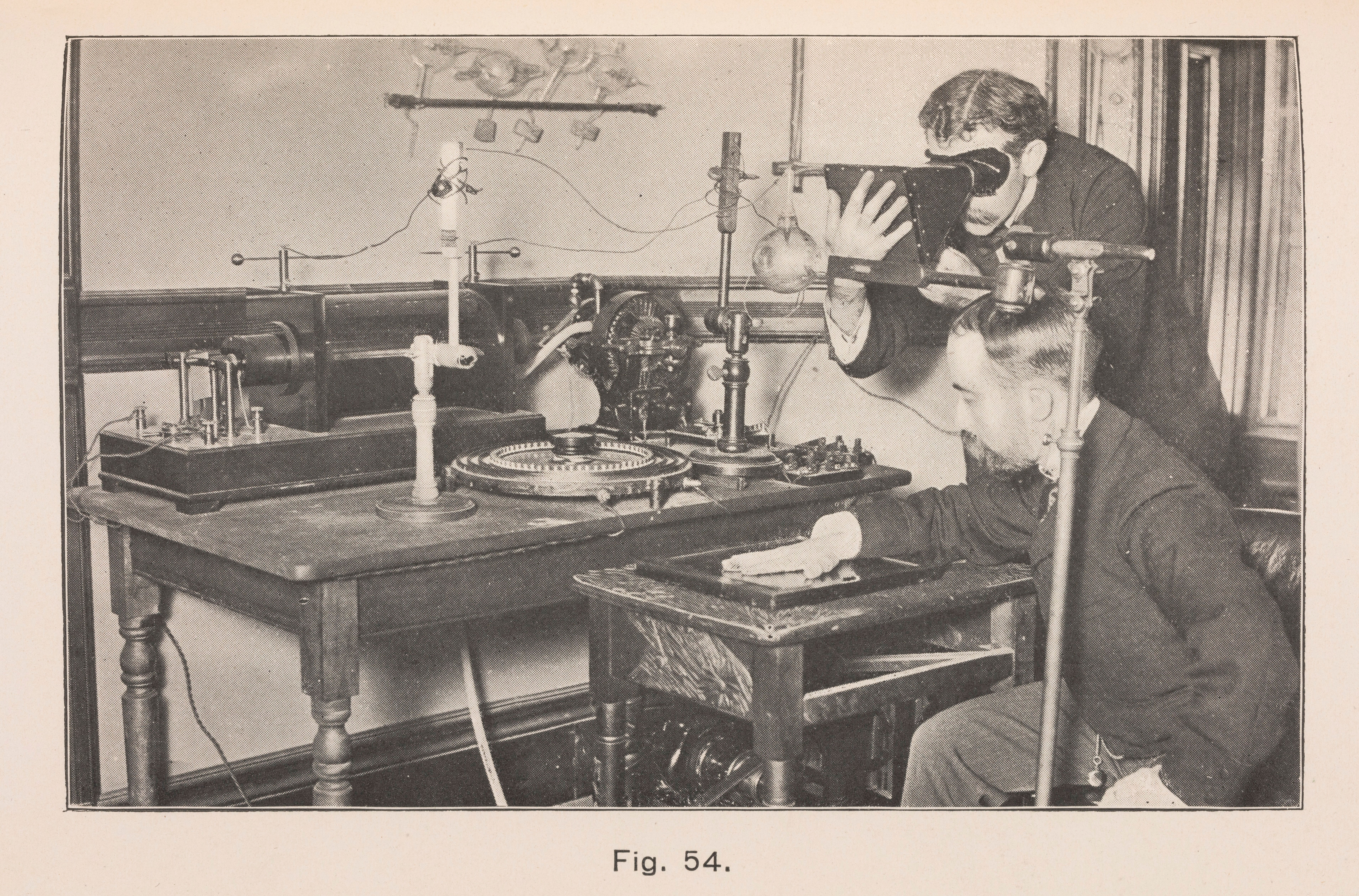 Fig. 54. Photograph of Dr. Mortons X Ray Laboratory.   Wellcome Collection
